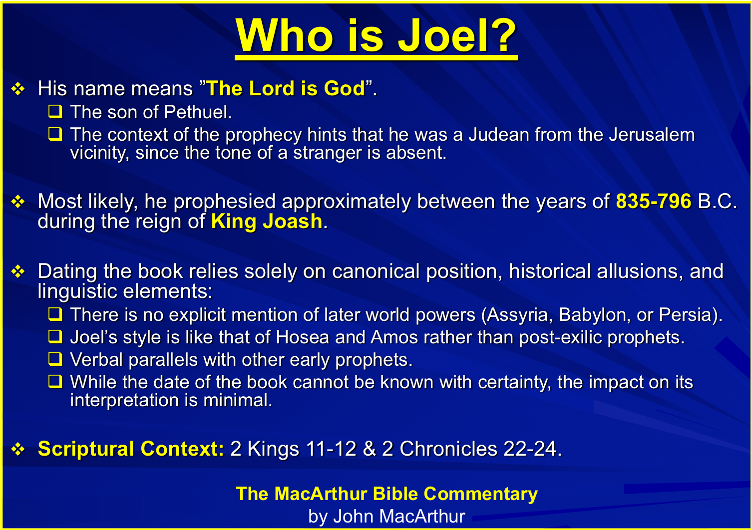 Joel: The Day Of The Lord – An Approved Workman