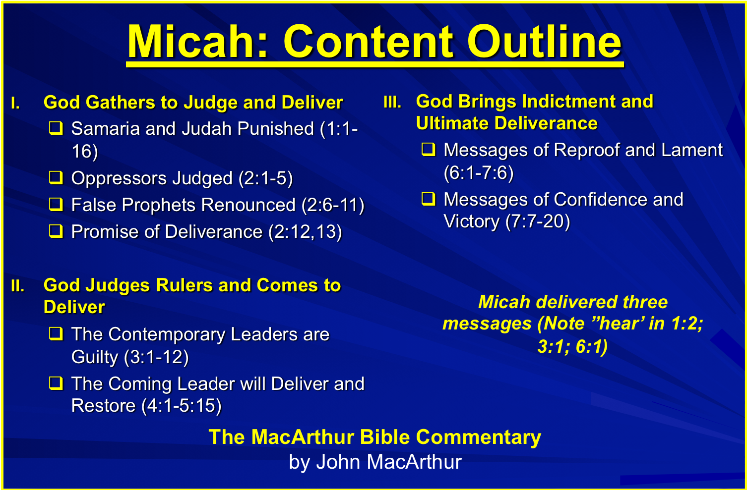 Micah: Do What Is Right – An Approved Workman